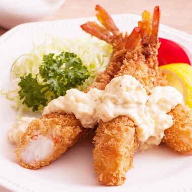 天然エビの大きめエビフライ