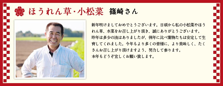 篠崎さんの小松菜 篠崎さん