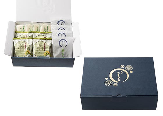 浅草むぎとろ やまいも仕立てのもなかアイスと茶そばセット お届けイメージ