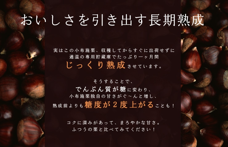 おいしさを引き出す長期熟成