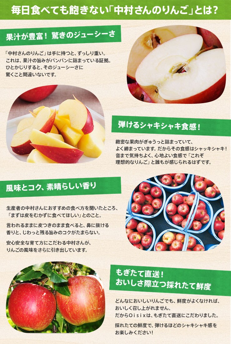 中村さんのわけありりんご頒布会 ｏｉｓｉｘ産直おとりよせ市場 ｏｉｓｉｘ産直おとりよせ市場