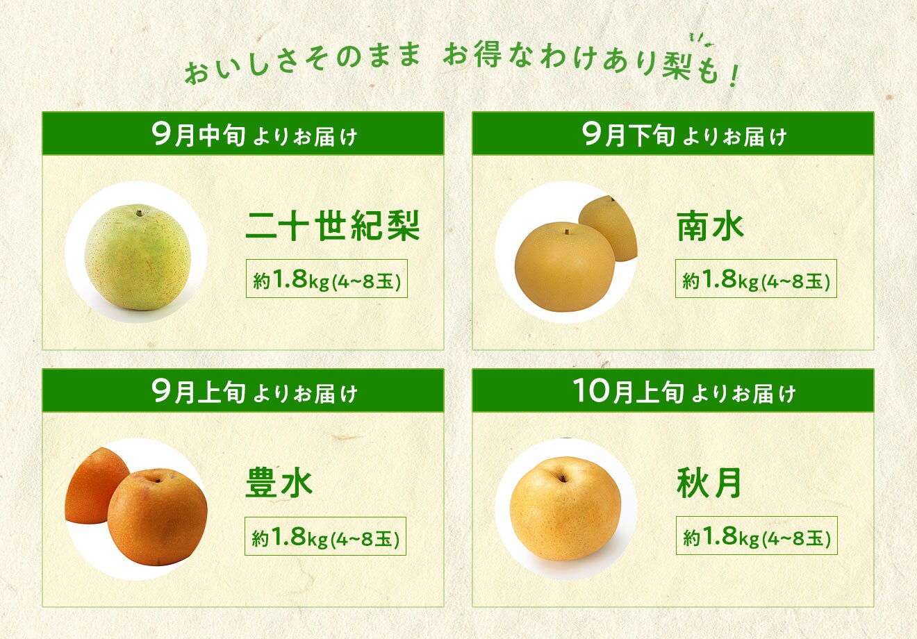 果汁滴る ましの梨｜ Ｏｉｓｉｘ産直おとりよせ市場