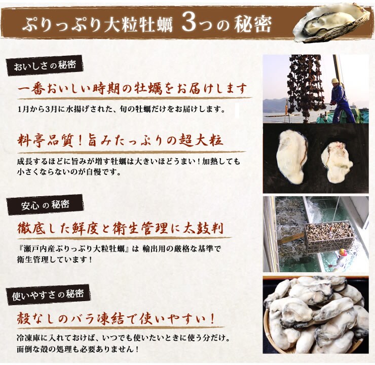 おいしい牡蠣の三つの秘密