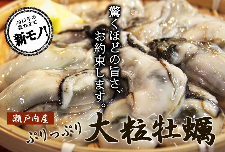 広島県から瀬戸内産 ぷりっぷり大粒牡蠣を産地直送!