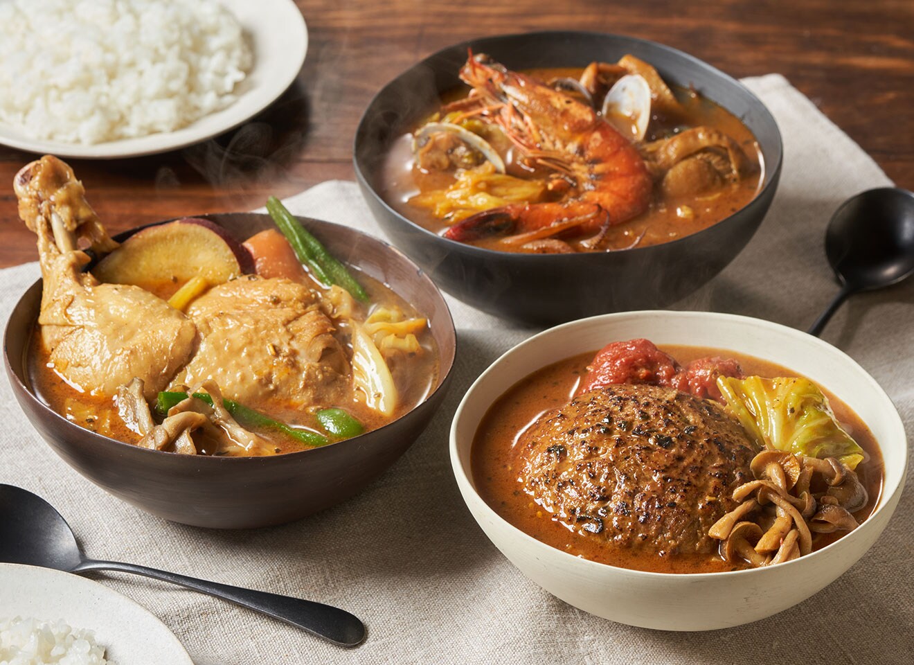 セルディアsoiスープ(カリー) 3食】札幌の人気店 スープカレー3種セット | らっきょ 木多郎