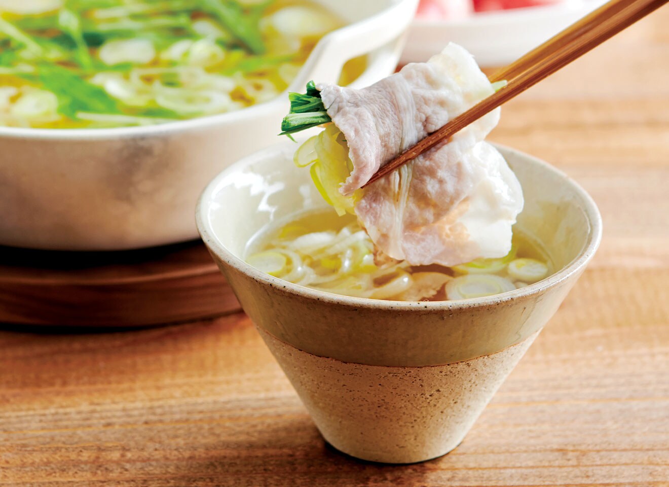 限定＞食べ比べ！うまだしネギ豚しゃぶセット｜博多もつ鍋やまや