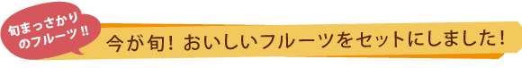 今が旬! おいしいフルーツをセットにしました!