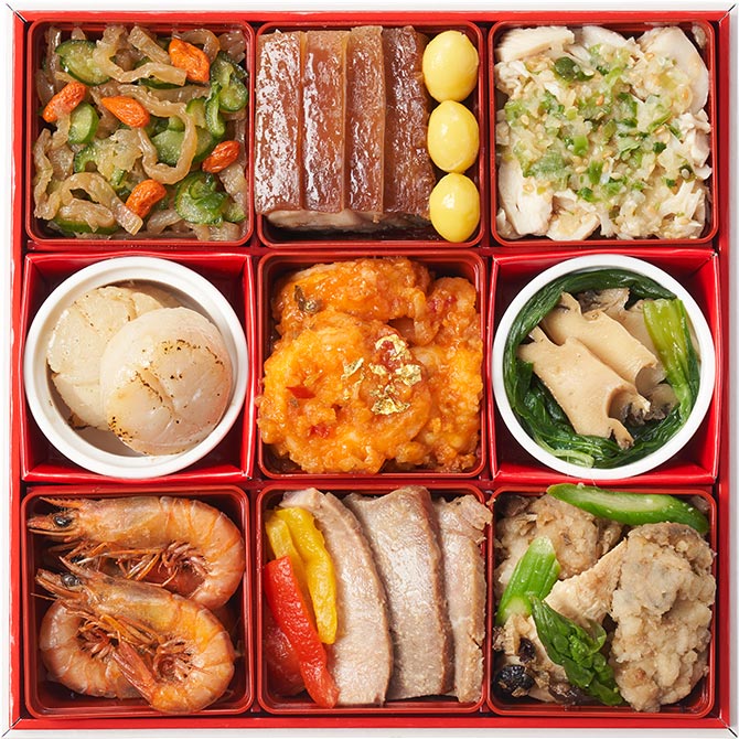 高砂×本格中華オードブル三の重 俯瞰