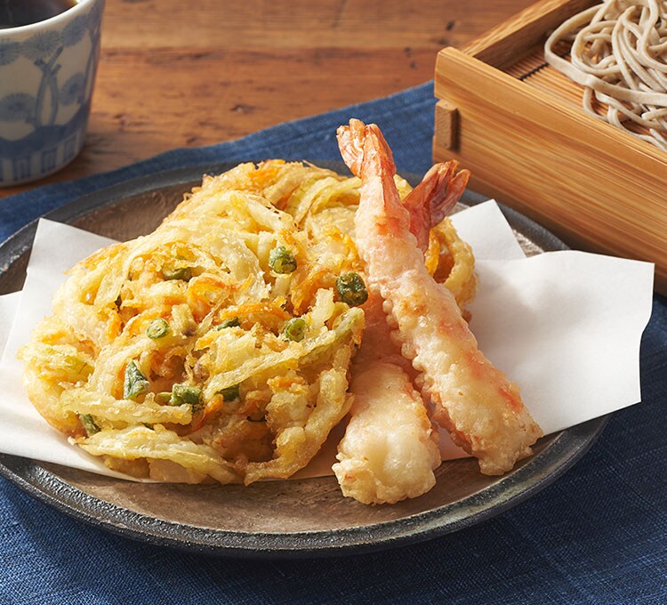 石臼挽き二八そば&えび天と野菜かき揚げ セット ｜ おせちの通販なら