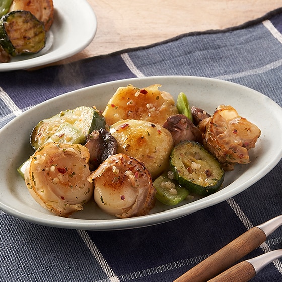 パッとOisix】帆立とお芋のスパイスソルト炒め|有機野菜 通販