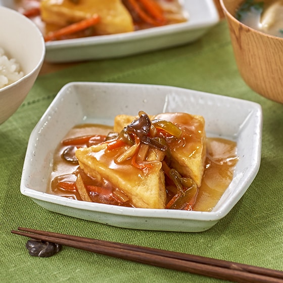 パッとOisix】5種野菜入り！厚揚げのあんかけ|有機野菜 通販 Oisix