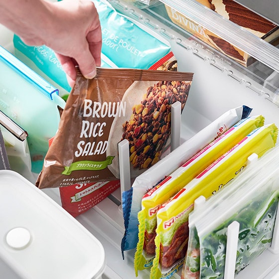 tower 冷凍庫中仕切り調節収納スタンド