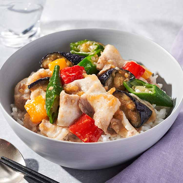 Kit]【超ラク】豚肉と揚げなすのあんかけ丼の具|有機野菜 通販