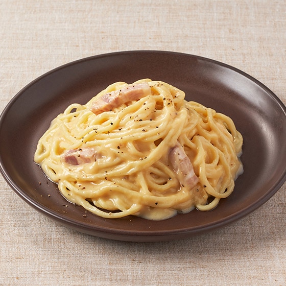 電子レンジで簡単！三元豚ベーコンの濃厚カルボナーラ|有機野菜