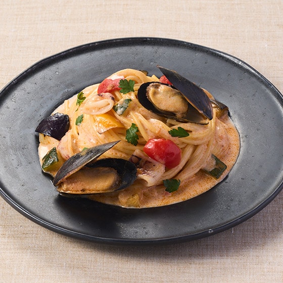 牛乳を加えて！魚介とトマトのスープパスタソース|有機野菜 通販