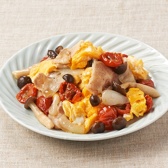 たまごを加えて!豚肉とトマトのたまご炒めセット