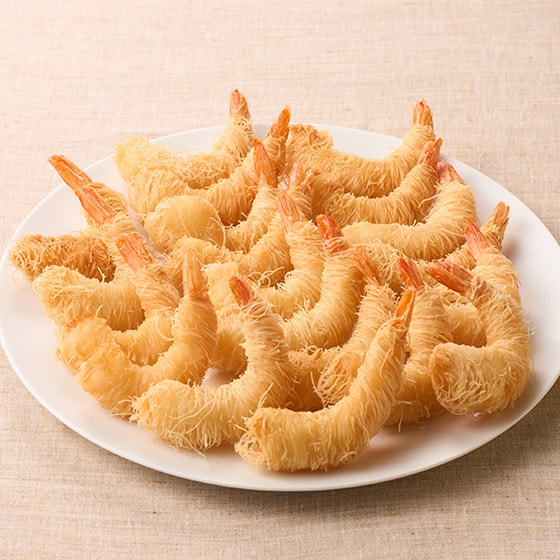 揚げるだけでお店の一皿!海老のカダイフ巻き(20尾)|有機野菜 揚げるだけでお店の一皿!海老のカダイフ巻き(20尾)|有機野菜