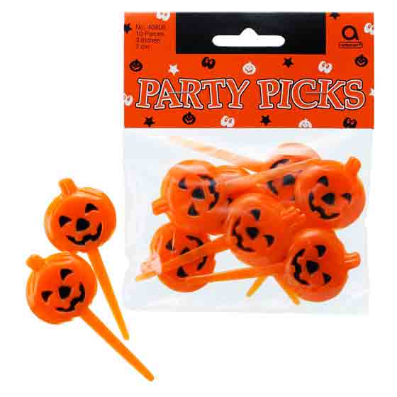 ハロウィンオードブルピック 8本セット オードブルピックハロウィンパーティー8本 306238