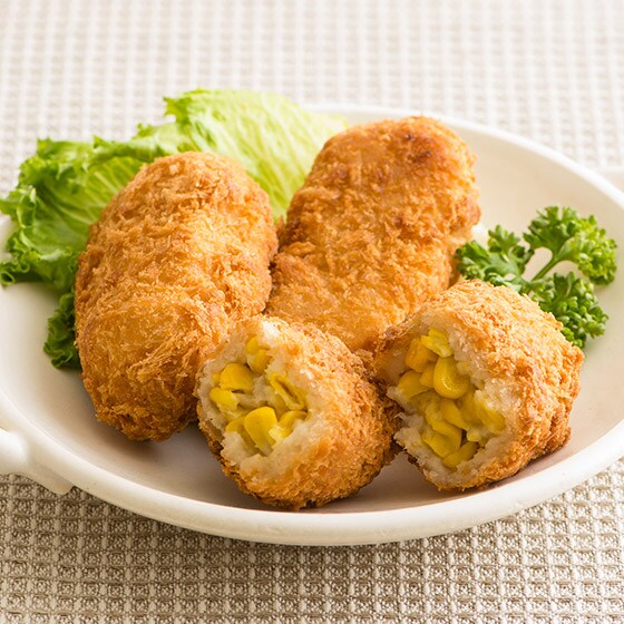 北海道産コーンたっぷりクリームコロッケ3個 有機野菜 通販 ｏｉｓｉｘ おいしっくす