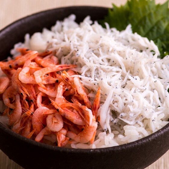 駿河湾産桜えびと静岡産しらす丼 2人前タレ付 有機野菜 通販 ｏｉｓｉｘ おいしっくす