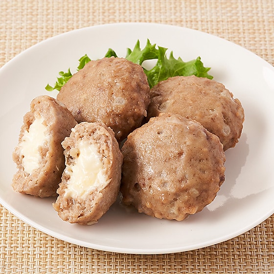 [お弁当用おかず]チーズインミニハンバーグ