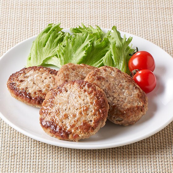 ハンバーガーやお弁当にも使えるミニハンバーグ(4個)