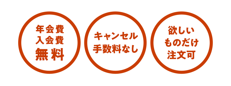 年会費・入会費0円、キャンセル自由
