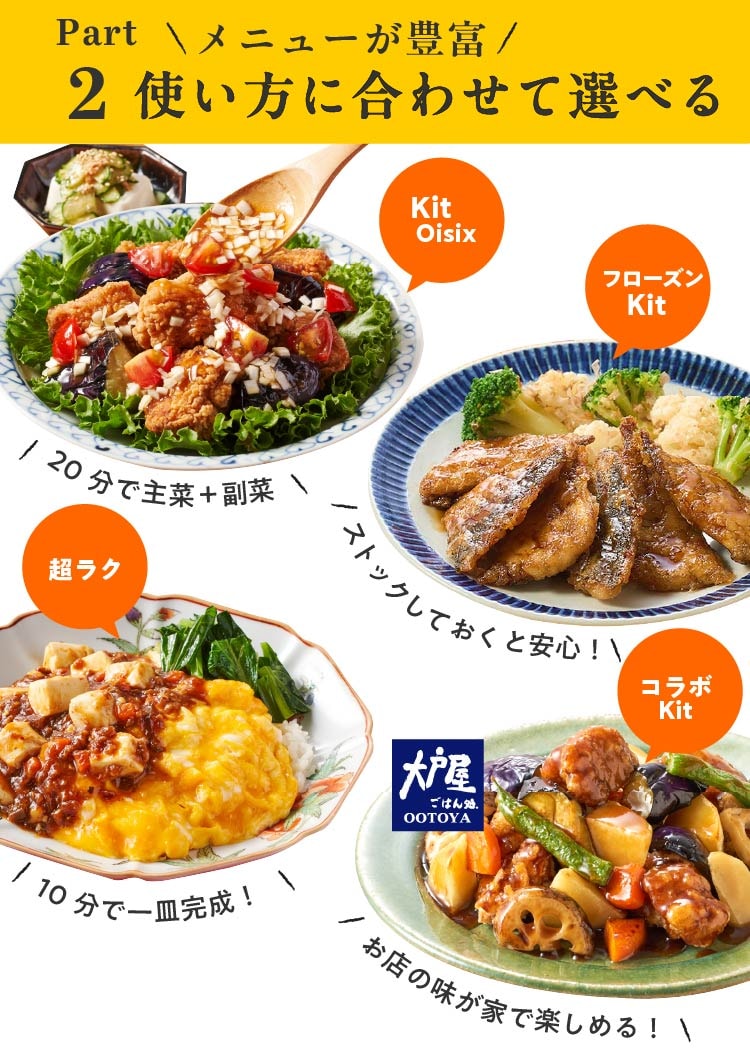 使い方に合わせて選べる