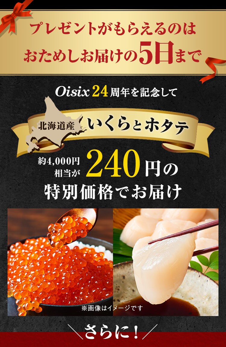 おためしお届け5日までのキャンペーン