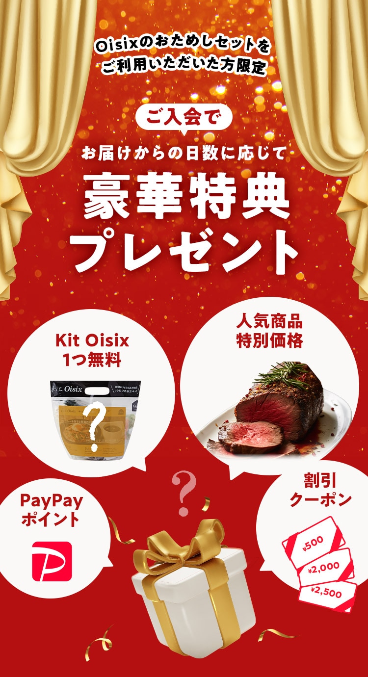 Oisixのおためしセットをご利用いただいた方限定